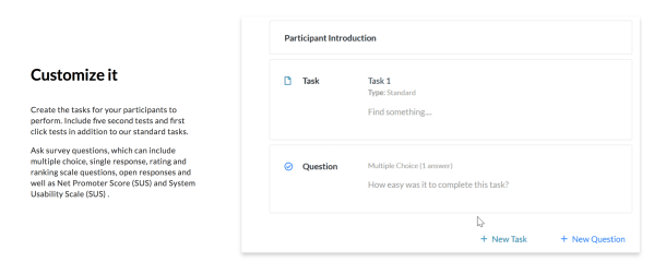 Mockup testing: Loop11 customizations
